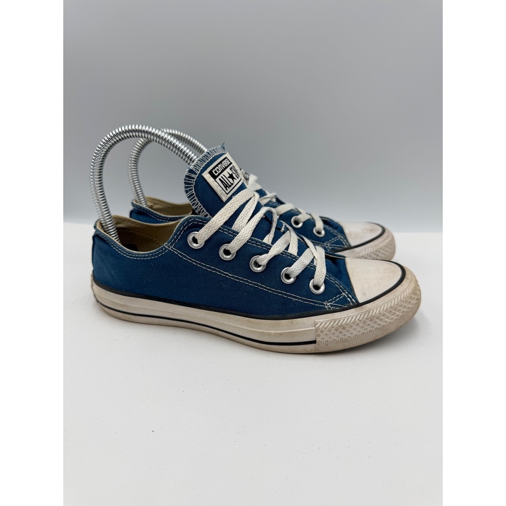 Converse All Star Low Top Unisex Womens 6 Mens 4 Blue Good Canvas 153867F